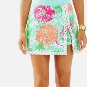 Lilly Pulitzer Lenore Skort Resort Wear in Poolside Blue Beachwalk